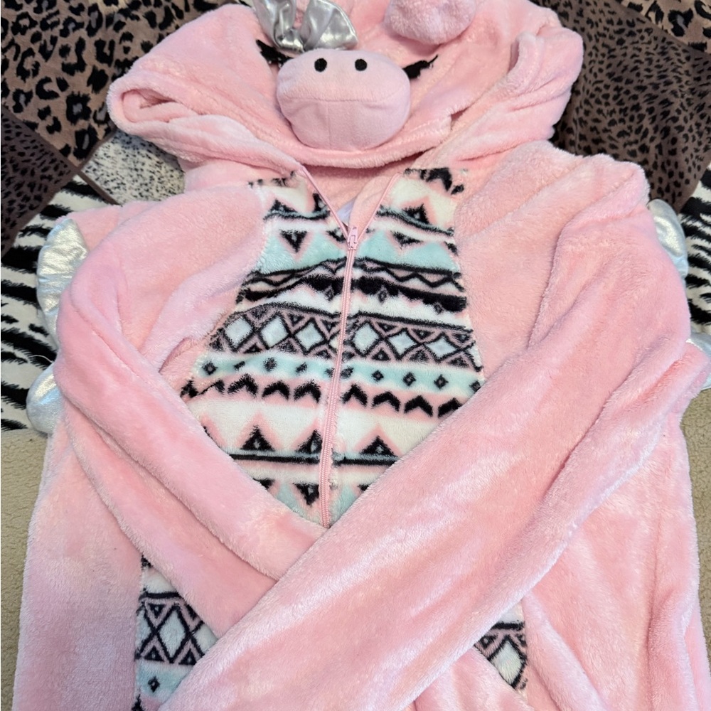Secret Treasures Med Pink Fleece Onesie